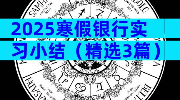 2025寒假银行实习小结（精选3篇）