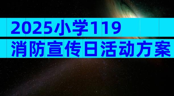2025小学119消防宣传日活动方案（通用32篇）
