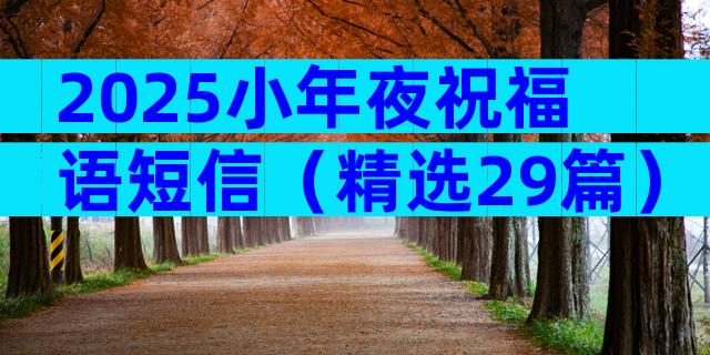 2025小年夜祝福语短信（精选29篇）