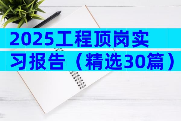 2025工程顶岗实习报告（精选30篇）