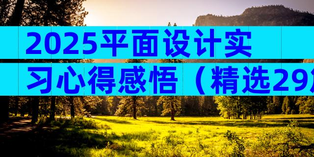 2025平面设计实习心得感悟（精选29篇）