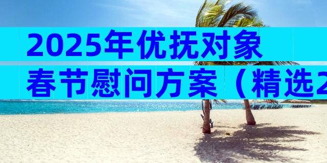 2025年优抚对象春节慰问方案（精选29篇）
