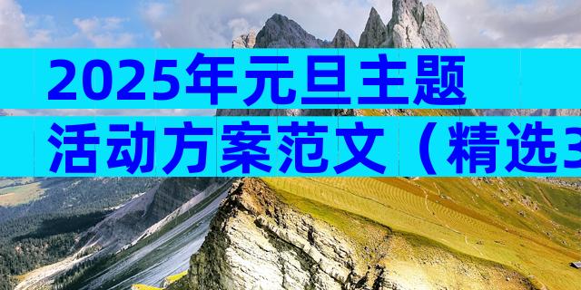 2025年元旦主题活动方案范文（精选33篇）