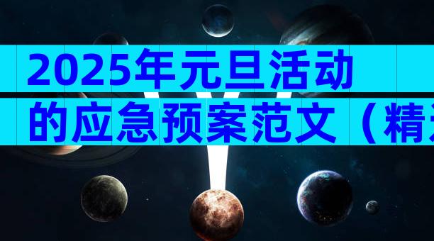 2025年元旦活动的应急预案范文（精选28篇）