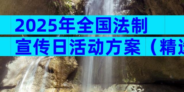 2025年全国法制宣传日活动方案（精选33篇）