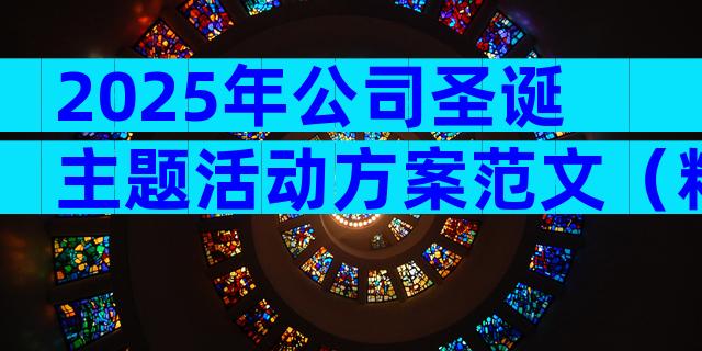 2025年公司圣诞主题活动方案范文（精选14篇）