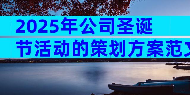2025年公司圣诞节活动的策划方案范文（精选20篇）