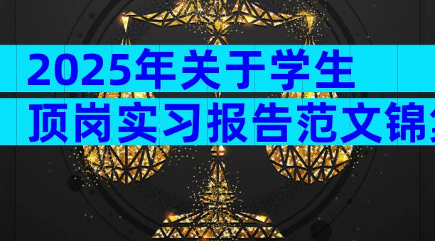 2025年关于学生顶岗实习报告范文锦集（精选33篇）