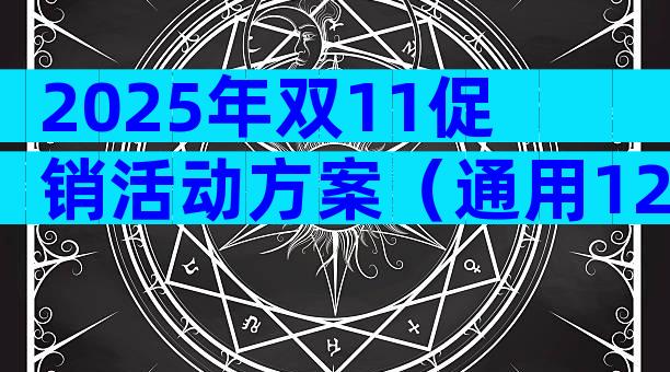 2025年双11促销活动方案（通用12篇）