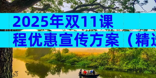 2025年双11课程优惠宣传方案（精选3篇）