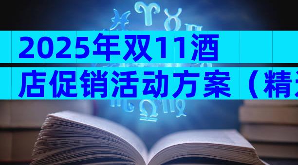 2025年双11酒店促销活动方案（精选24篇）