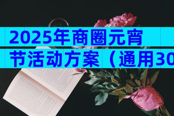 2025年商圈元宵节活动方案（通用30篇）