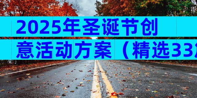 2025年圣诞节创意活动方案（精选33篇）