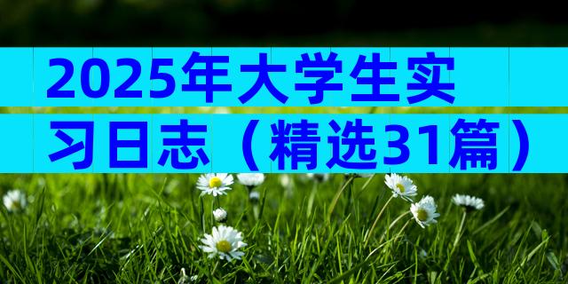 2025年大学生实习日志（精选31篇）