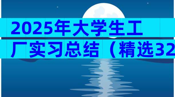 2025年大学生工厂实习总结（精选32篇）