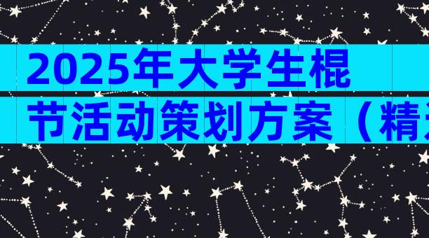 2025年大学生棍节活动策划方案（精选29篇）