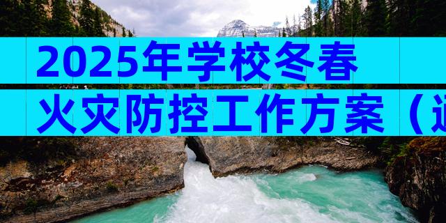 2025年学校冬春火灾防控工作方案（通用31篇）