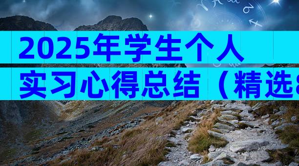2025年学生个人实习心得总结（精选8篇）