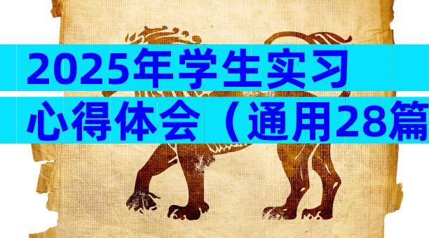 2025年学生实习心得体会（通用28篇）