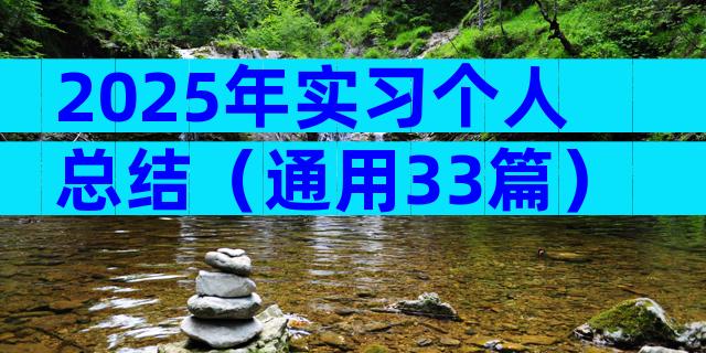 2025年实习个人总结（通用33篇）