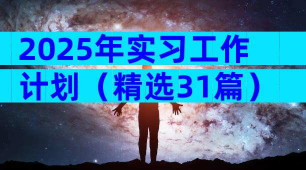 2025年实习工作计划（精选31篇）