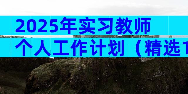 2025年实习教师个人工作计划（精选15篇）