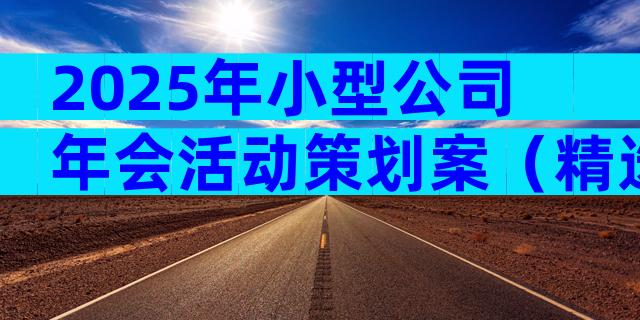 2025年小型公司年会活动策划案（精选32篇）