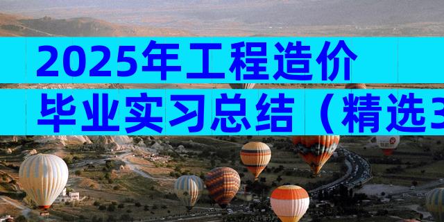 2025年工程造价毕业实习总结（精选31篇）