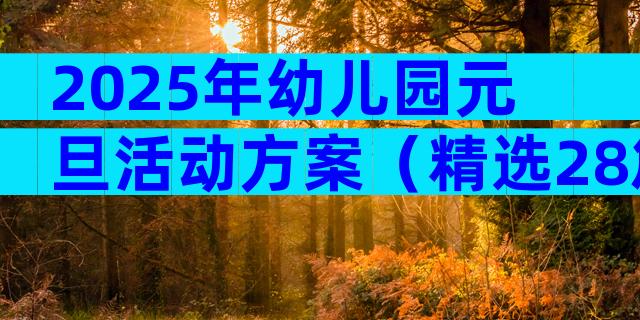 2025年幼儿园元旦活动方案（精选28篇）