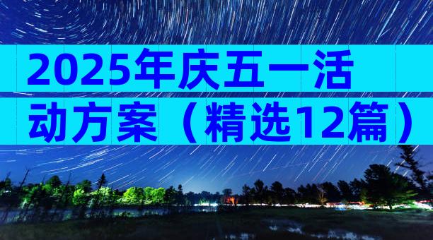 2025年庆五一活动方案（精选12篇）