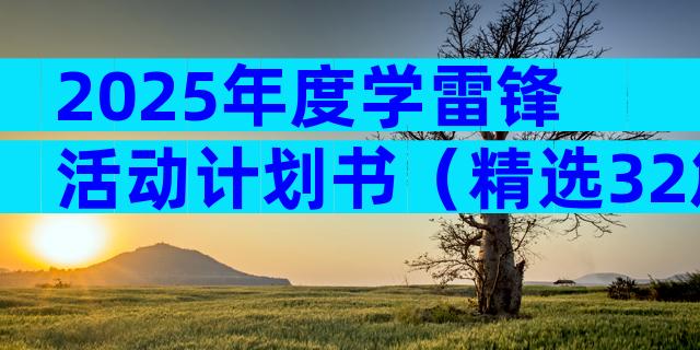 2025年度学雷锋活动计划书（精选32篇）