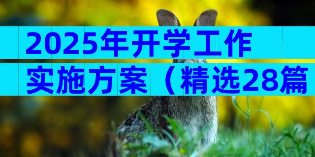 2025年开学工作实施方案（精选28篇）