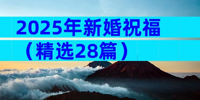 2025年新婚祝福（精选28篇）