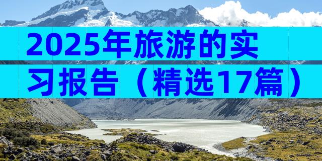 2025年旅游的实习报告（精选17篇）