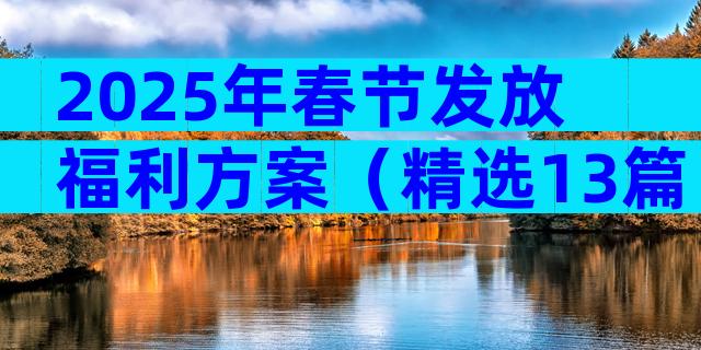 2025年春节发放福利方案（精选13篇）