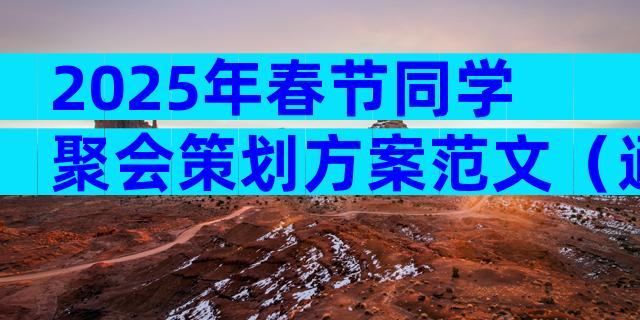 2025年春节同学聚会策划方案范文（通用33篇）