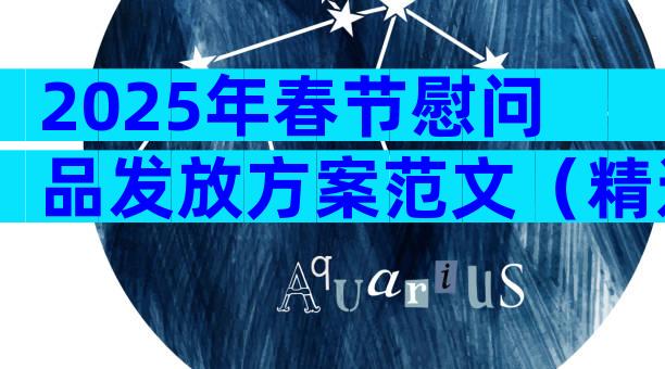2025年春节慰问品发放方案范文（精选31篇）