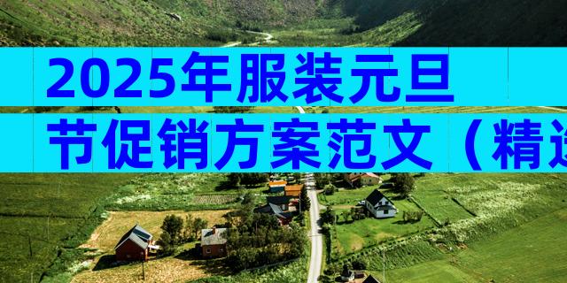 2025年服装元旦节促销方案范文（精选8篇）