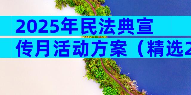2025年民法典宣传月活动方案（精选23篇）