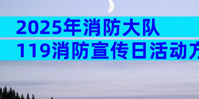 2025年消防大队119消防宣传日活动方案（通用29篇）