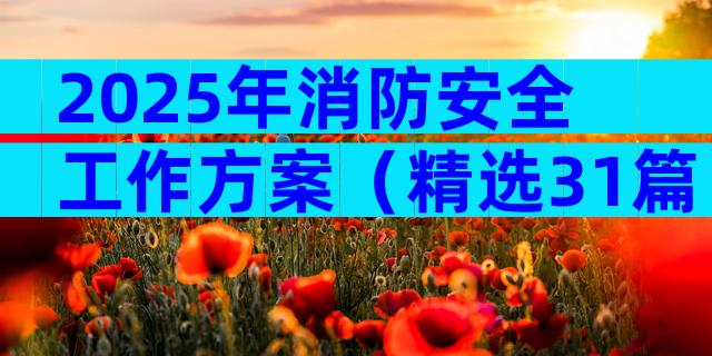 2025年消防安全工作方案（精选31篇）