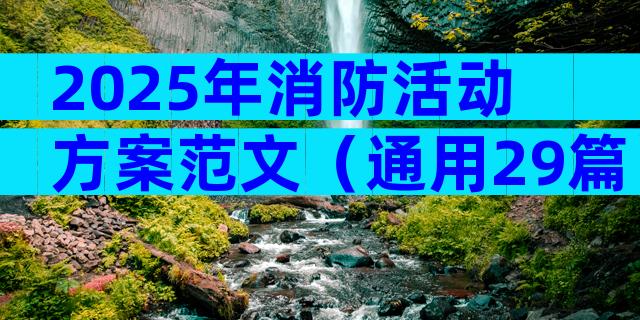 2025年消防活动方案范文（通用29篇）