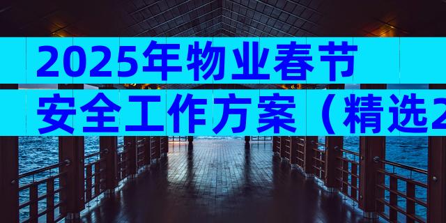 2025年物业春节安全工作方案（精选29篇）