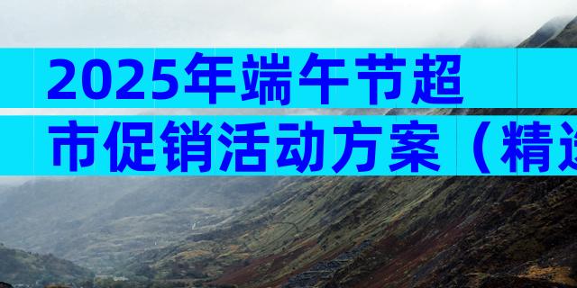 2025年端午节超市促销活动方案（精选9篇）