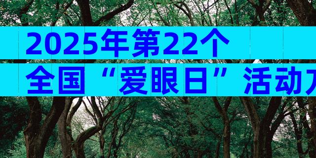 2025年第22个全国“爱眼日”活动方案（通用32篇）