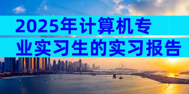 2025年计算机专业实习生的实习报告（精选12篇）
