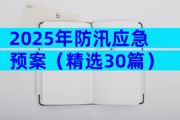 2025年防汛应急预案（精选30篇）