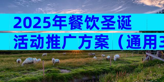 2025年餐饮圣诞活动推广方案（通用3篇）