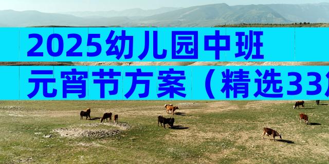 2025幼儿园中班元宵节方案（精选33篇）