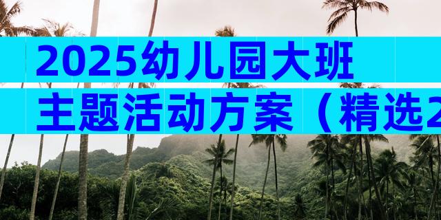 2025幼儿园大班主题活动方案（精选29篇）
